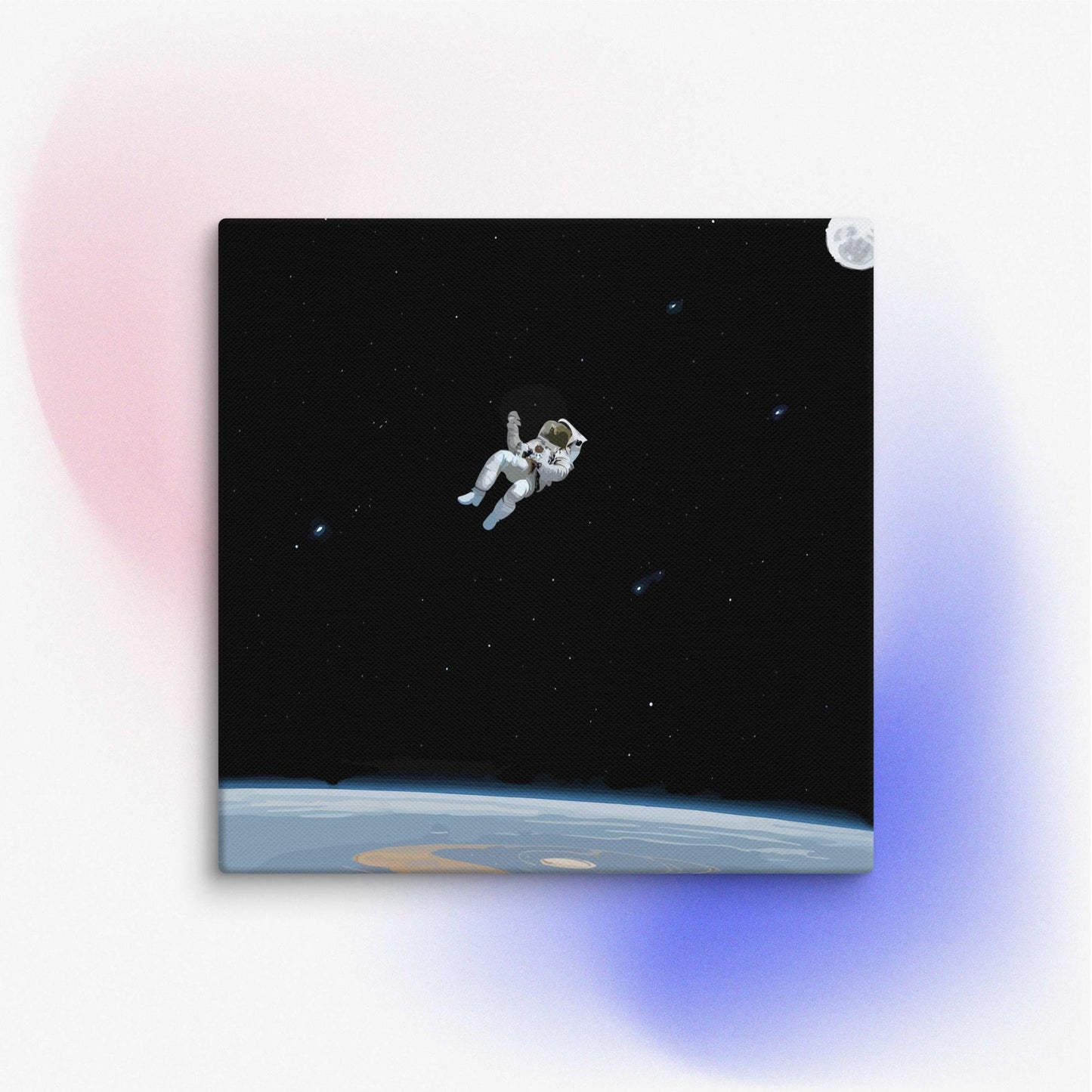 Lone Astronaut Artist Rendition Canvas